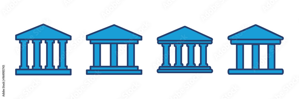 Bank icon vector. bank vector icon, museum, university Bank icon vector. bank vector icon, museum, university