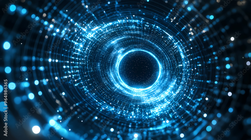 Future light tunnel with data flow Future light tunnel with data flow