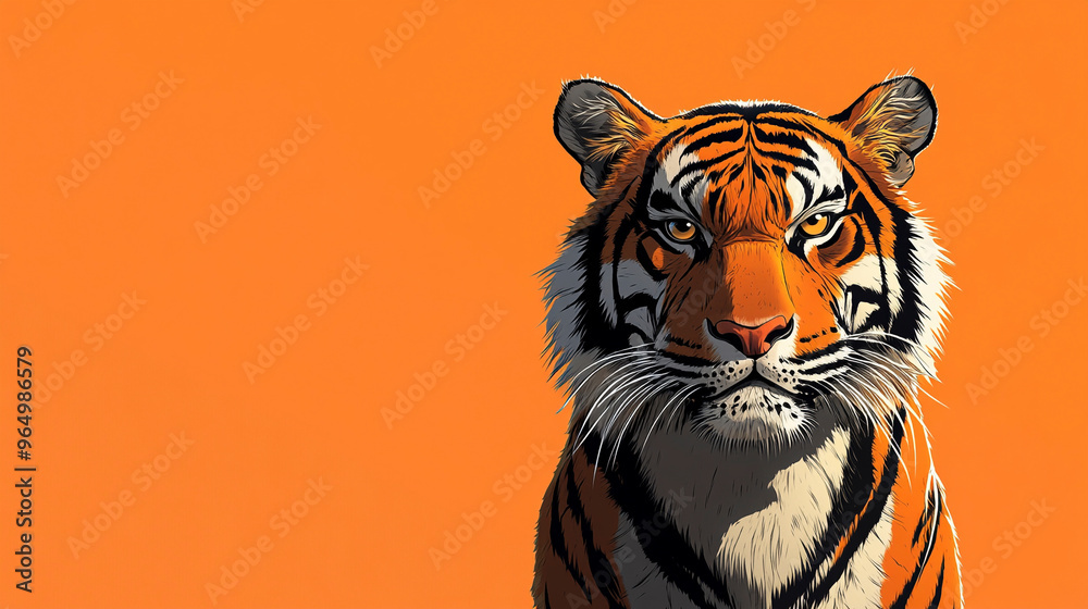 A minimalistic humoristic tiger A minimalistic humoristic tiger