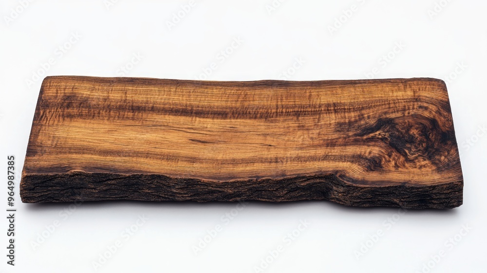 Fototapeta premium Rustic Handmade Wooden Cutting Board with Natural Edge Design