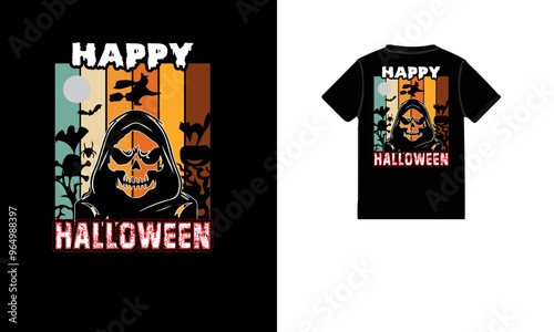 Happy halloween t shirt design