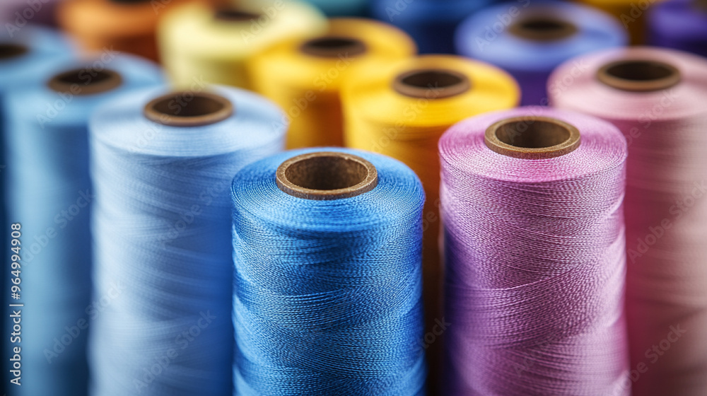 vibrant multicolored spools of thread, showcasing an array of rich hues and textures, symbolizing creativity, craftsmanship, and the beauty of diverse possibilities vibrant multicolored spools of thread, showcasing an array of rich hues and textures, symbolizing creativity, craftsmanship, and the beauty of diverse possibilities