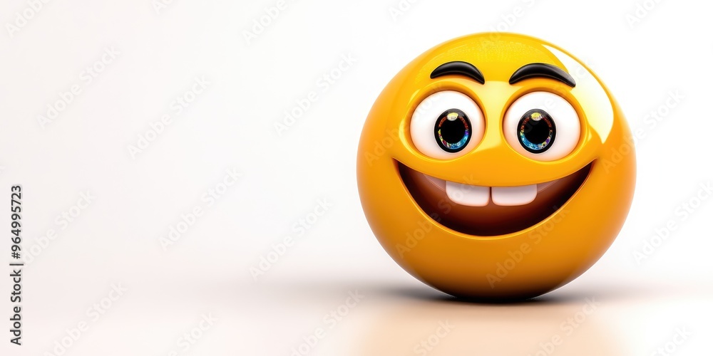 Winking 3D face emoji with glossy finish and vibrant colors creates a playful atmosphere against a pristine white background in ultra high resolution Winking 3D face emoji with glossy finish and vibrant colors creates a playful atmosphere against a pristine white background in ultra high resolution