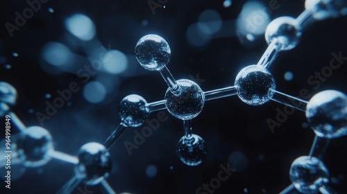 Chemical atom chain background