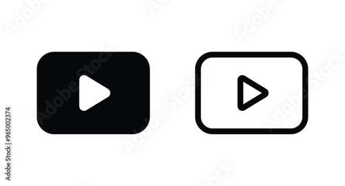 play video icon vector. Movie symbol icon vector