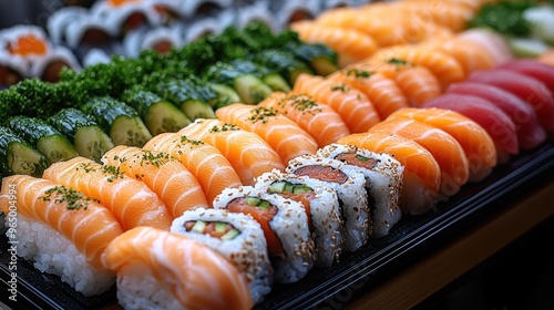 A Delicious Spread of Sushi