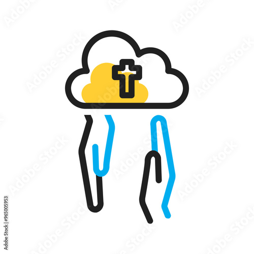 Vector multicolor icon for Divine