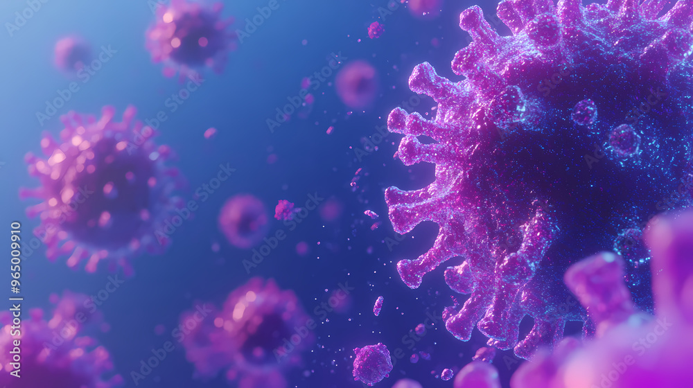 Naklejka premium The microscopic world of a biological pathogen