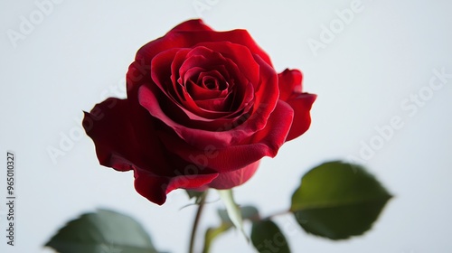 Vibrant Red Rose in Full Bloom on White - Ultra HD with Nikon Z 6II Camera