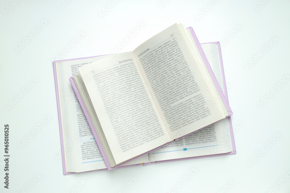 Obraz premium An open book on a light background