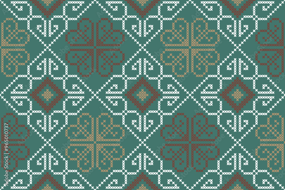 Festive Sweater Design. Seamless Knitted Pattern	