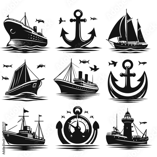 Sinkers silhouette set