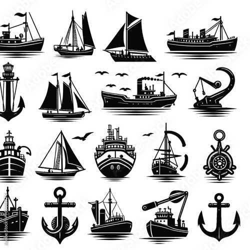 Sinkers silhouette set