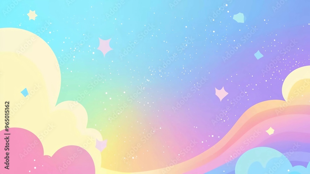 Abstract kawaii Colorful Sky rainbow background. Soft gradient pastel Comic graphic. Concept for good wedding card design or presentation Abstract kawaii Colorful Sky rainbow background. Soft gradient pastel Comic graphic. Concept for good wedding card design or presentation