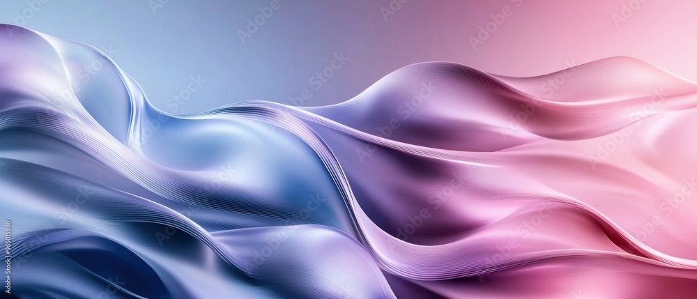 Abstract flowing fabric design with soft waves in blue and pink tones, creating a smooth and dreamy visual effect. Abstract flowing fabric design with soft waves in blue and pink tones, creating a smooth and dreamy visual effect.