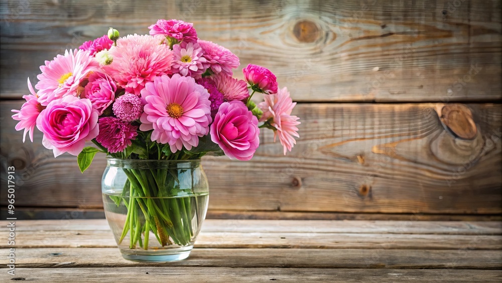 custom made wallpaper toronto digitalA beautiful arrangement of pink flowers in a vase sitting on a wooden table