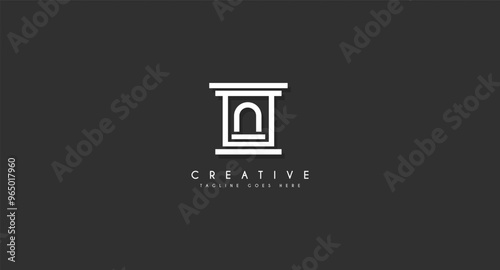 Altar, gate, portal logo design vector illustration