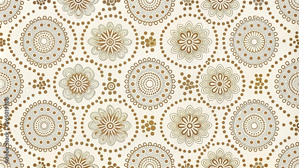 Elegant and stylish seamless pattern of dots and line art Elegant and stylish seamless pattern of dots and line art