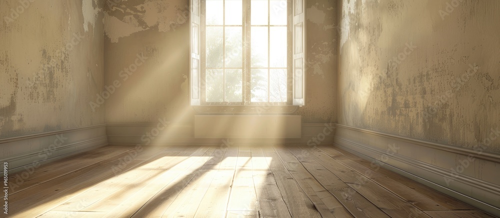 Empty Room Brighten Up By The Morning Sunlight Empty Room Brighten Up By The Morning Sunlight