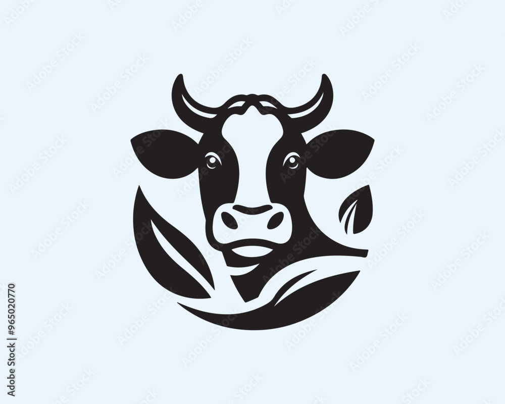 Cow logo vector. Animal farm. Cow icon vector illustration. Cow graphic silhouette black and white. Cow logo vector. Animal farm. Cow icon vector illustration. Cow graphic silhouette black and white.