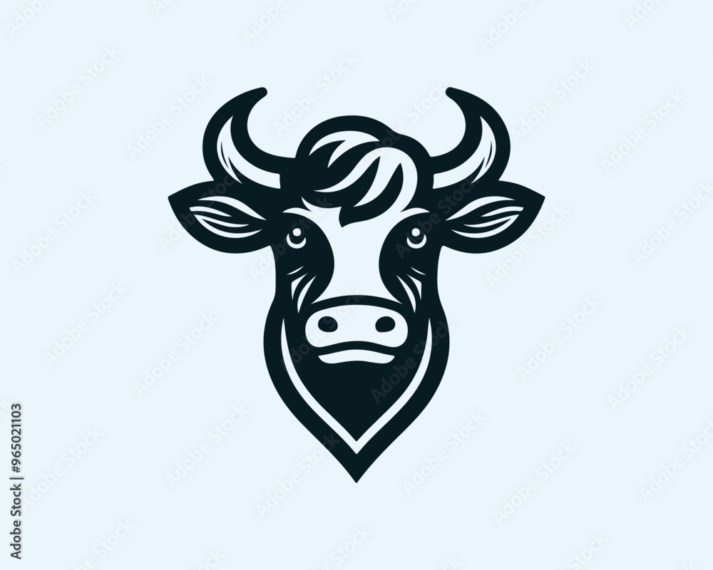Cow logo vector. Animal farm. Cow icon vector illustration. Cow graphic silhouette black and white. Cow logo vector. Animal farm. Cow icon vector illustration. Cow graphic silhouette black and white.