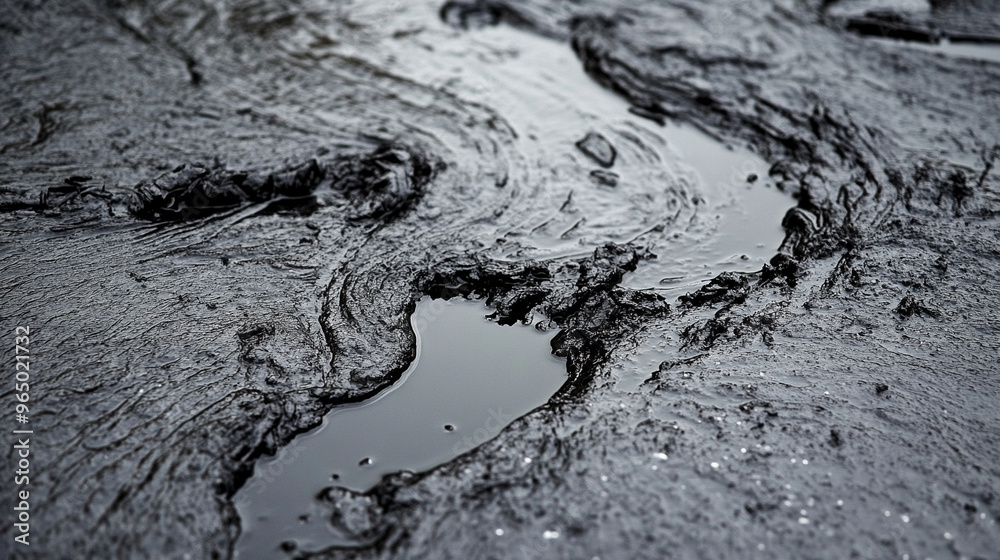 viscous crude oil with thick, glossy texture and reflective surface. The image captures the raw, unrefined nature of petroleum, symbolizing energy, natural resources, and industrial power viscous crude oil with thick, glossy texture and reflective surface. The image captures the raw, unrefined nature of petroleum, symbolizing energy, natural resources, and industrial power