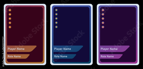 cool design card game template and two color blend. for card template, playing cards and game design