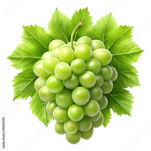 bunch of green grapes  isolated on transparent background png
