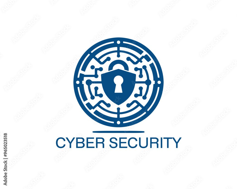 Cyber security logo icon symbol vector illustration. Modern cyber security logo Cyber security logo icon symbol vector illustration. Modern cyber security logo