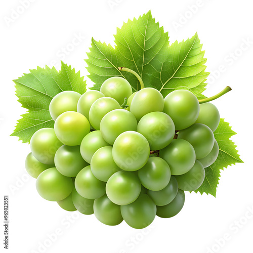 bunch of green grapes  isolated on transparent background png