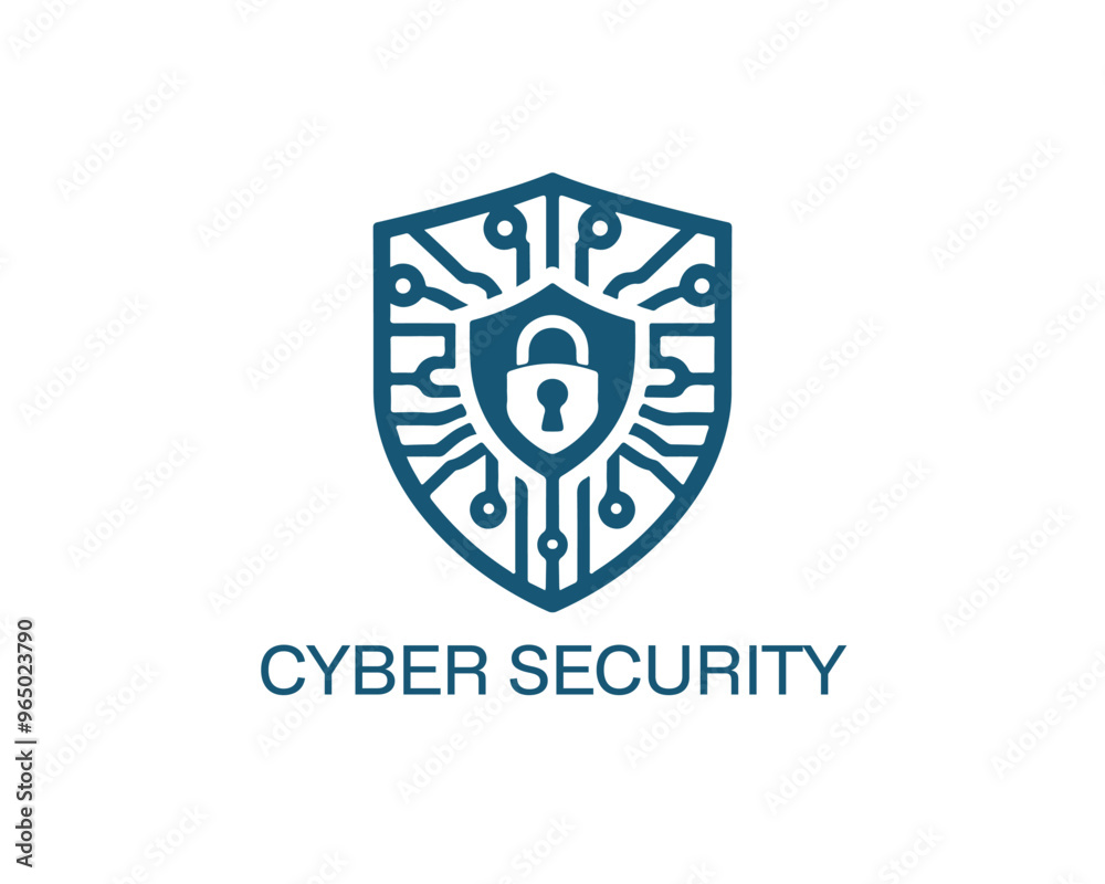 Cyber security logo icon symbol vector illustration. Modern cyber security logo Cyber security logo icon symbol vector illustration. Modern cyber security logo