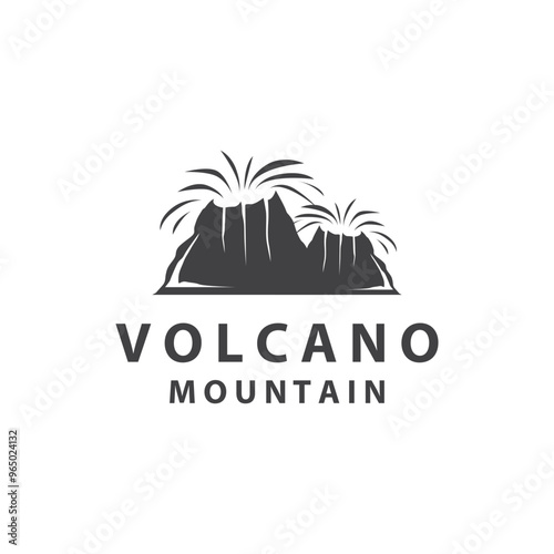 Wallpaper Mural Volcano logo design inspiration natural scenery volcano eruption mountain elegant premium Torontodigital.ca