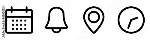 simple icon of app notification bell
