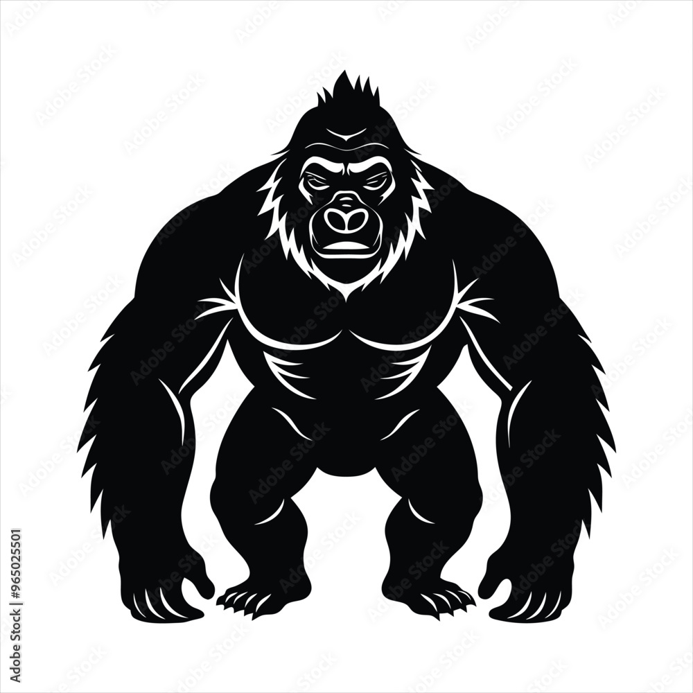 gorilla silhouette vector gorilla silhouette vector