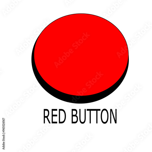 RED BUTTON PLACE YOUR SLOGAN HERE VEKTOR