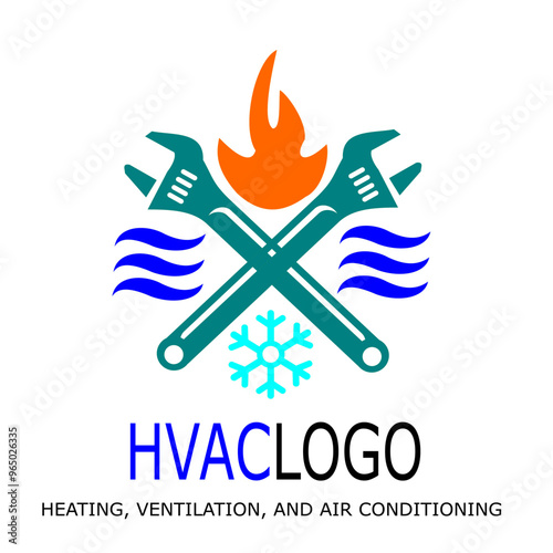 HVAC PLACE YOUR SLOGAN HERE VEKTOR