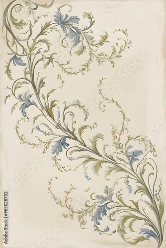 Wallpaper Mural Vintage floral background Torontodigital.ca