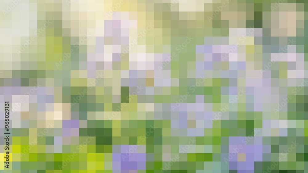 Abstract green flower and leaf mosaic pattern background Abstract green flower and leaf mosaic pattern background