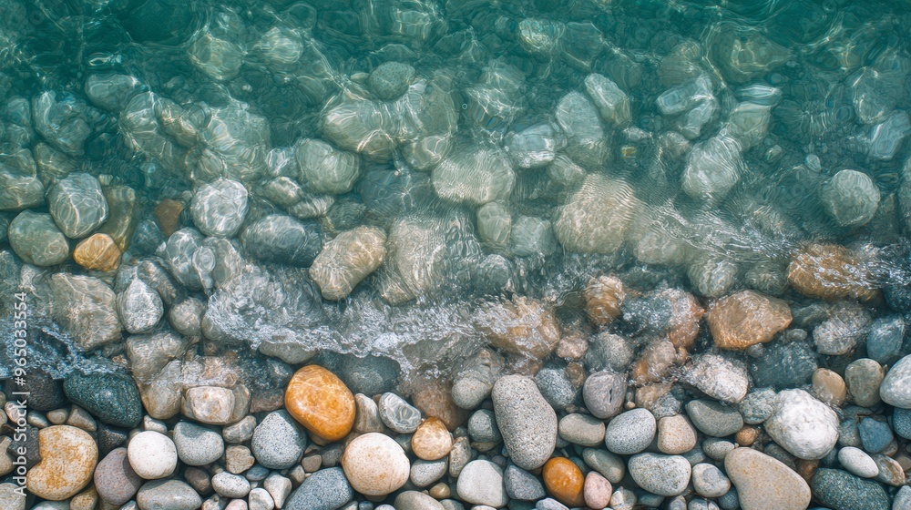 Ocean pebbles texture background