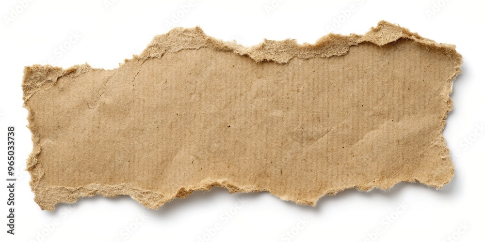 A torn paper scrap isolated on a white background and outlined with a clipping path creating a striking silhouette, old paper, torn texture, grunge, ripped, ripped paper A torn paper scrap isolated on a white background and outlined with a clipping path creating a striking silhouette, old paper, torn texture, grunge, ripped, ripped paper