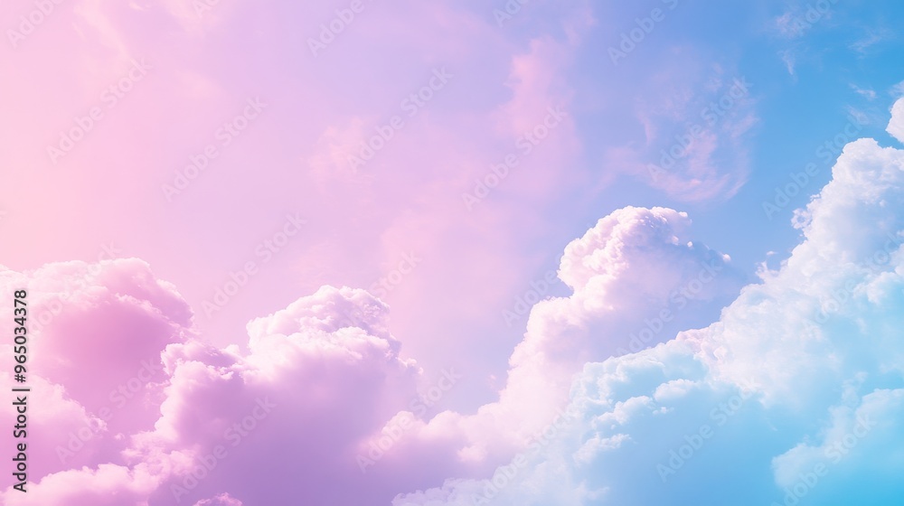 Pink and blue cloudy sky background with soft hues, dreamy atmosphere. Serenity and calmness concept Pink and blue cloudy sky background with soft hues, dreamy atmosphere. Serenity and calmness concept