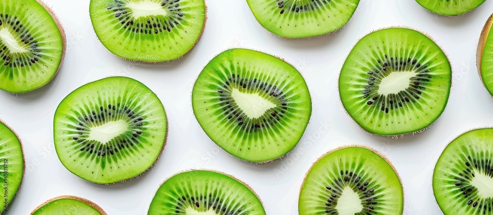 Cut Kiwi On White Background Cut Kiwi On White Background