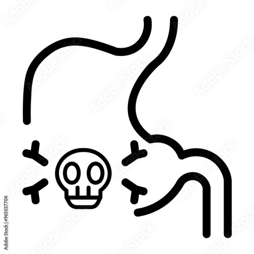 stomach Line Icon