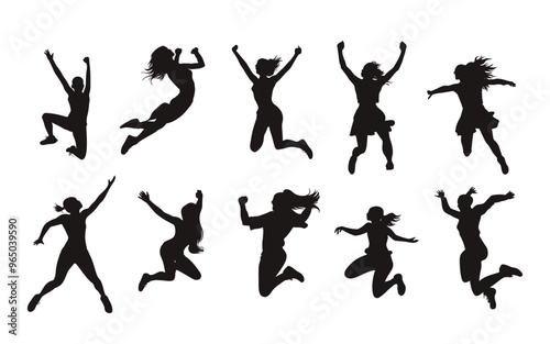 silhouettes adultes homme et femme en mouvement