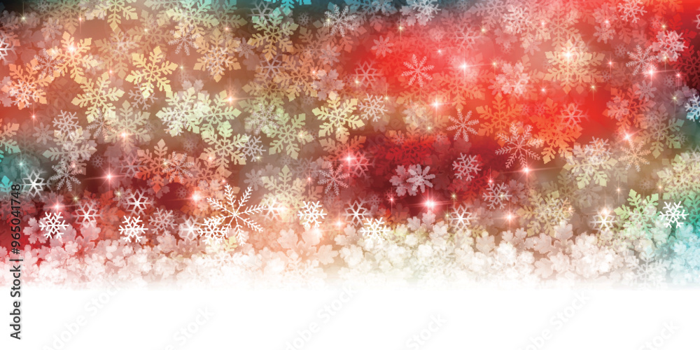 Fototapeta premium 雪 クリスマス 冬 光 背景 