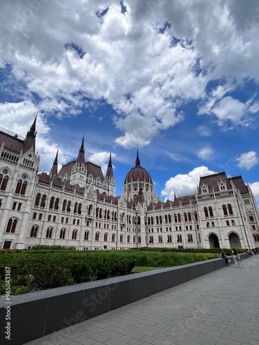 Canvas Print view of parliament budapest