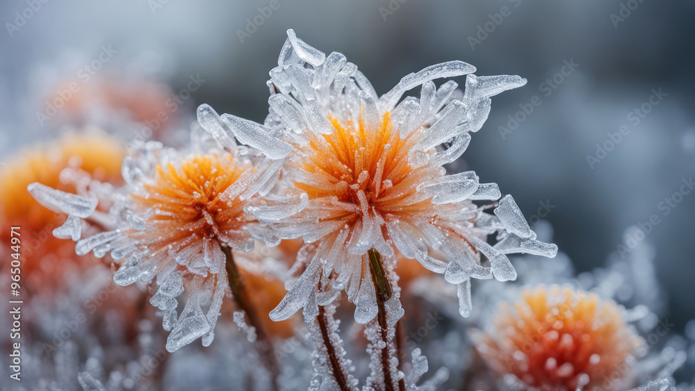 illustration of a realistic cristalez ice flowers illustration of a realistic cristalez ice flowers
