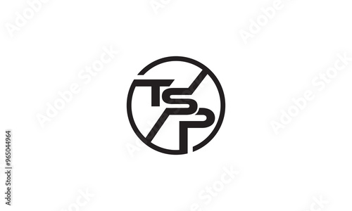 TSP logo monogram, TSP letter logo design. TSP creative initials letter logo concept. TSP letter design. 