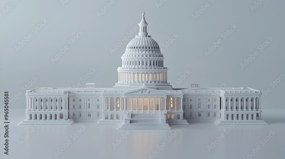 Fototapeta premium Majestic US Capitol Building in Washington DC with Iconic Dome