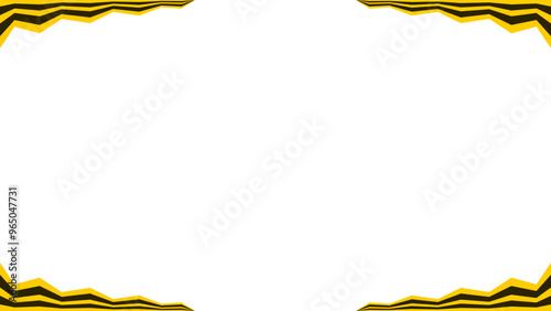 Background white with yellow black border. Vector can be used for banners, posters, power points, templates, slides, etc.